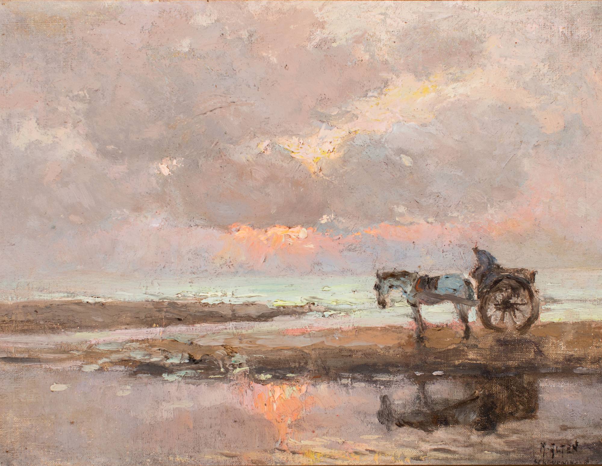 Mathias Alten painting of a Shell Fisher